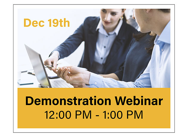 Salary Survey Demonstration Webinar is December 19th from 12:00 PM to 1:00 PM